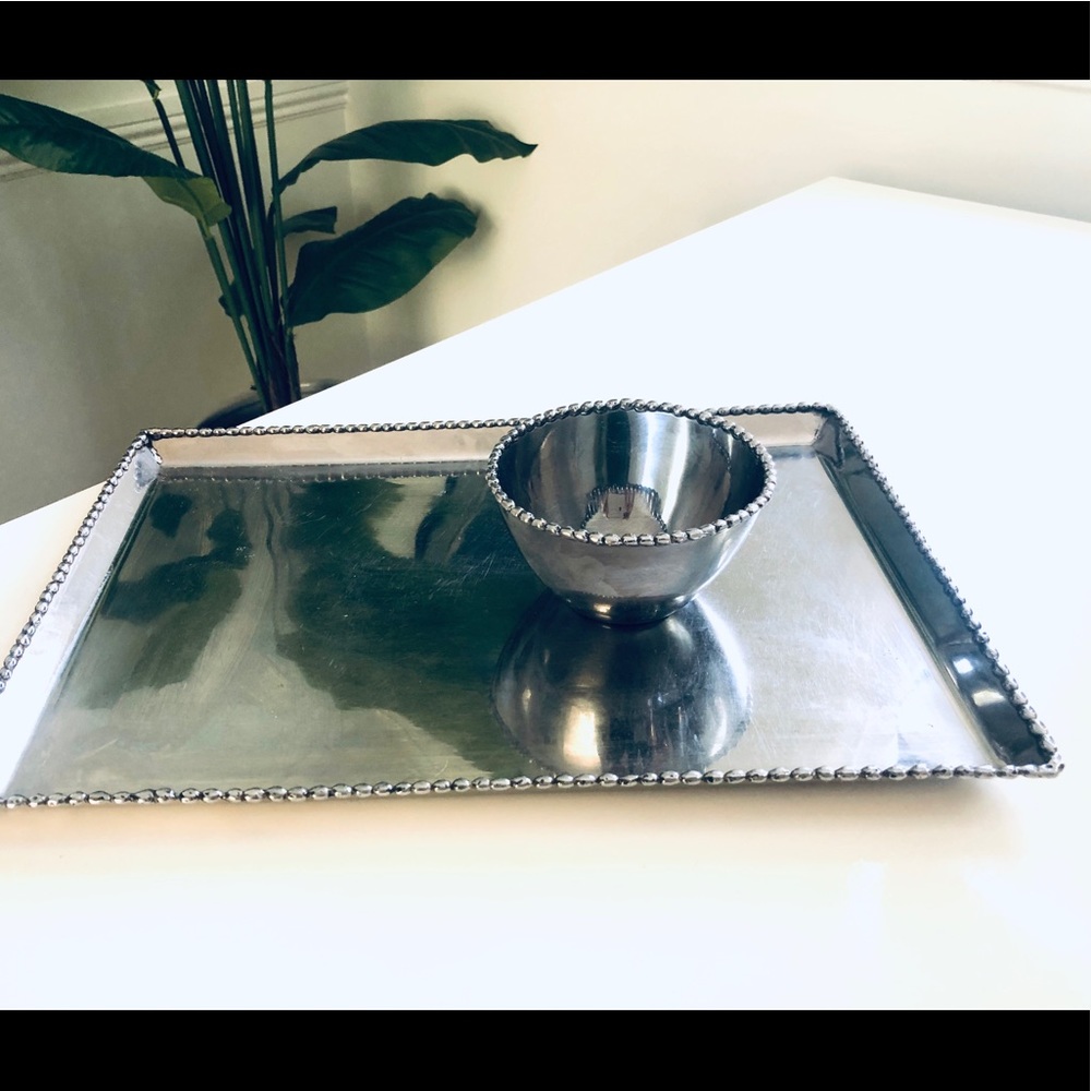 Michael Aram Molten stainless steel tray